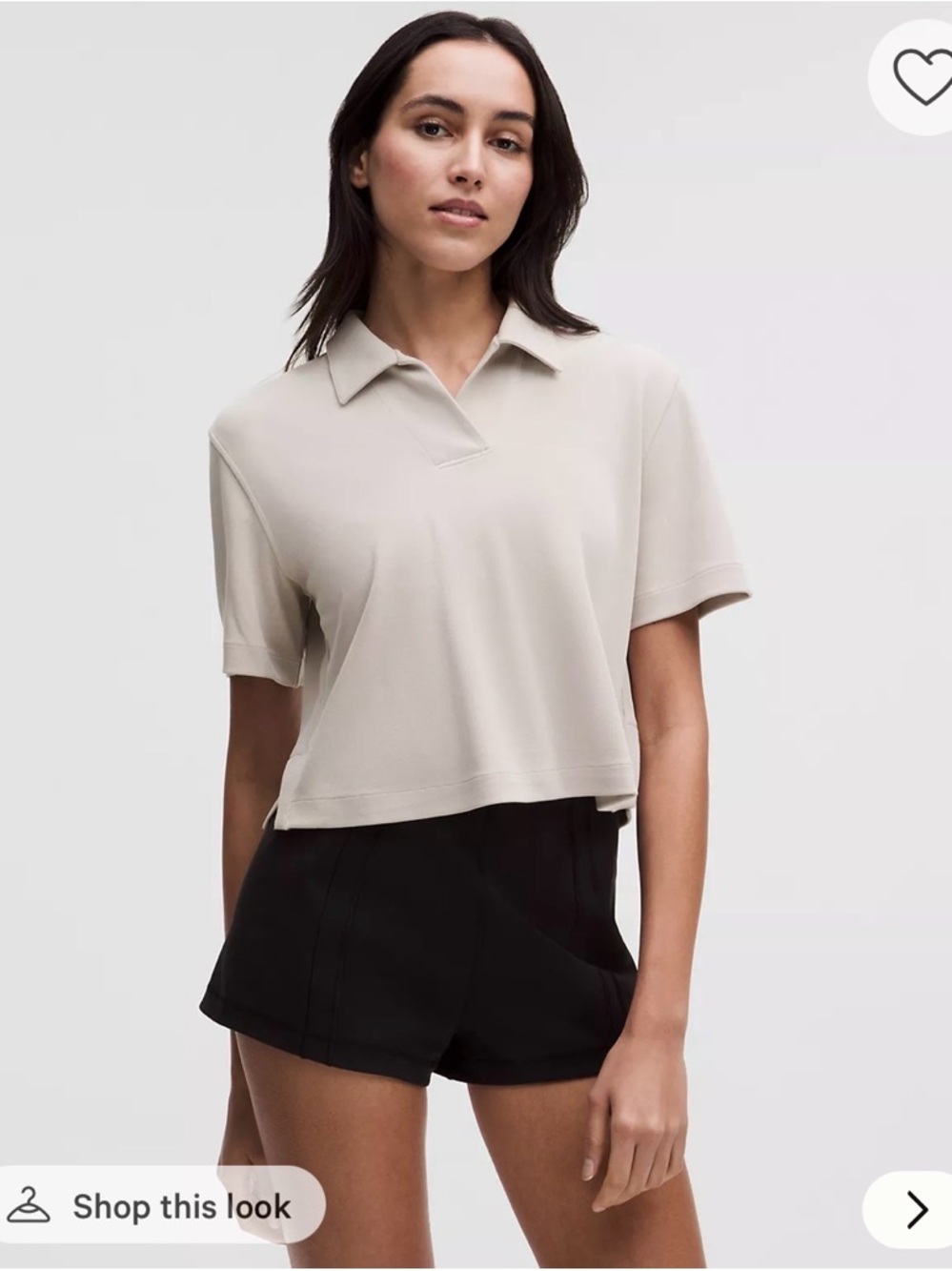lululemon Polo Top in Light Beige NWT